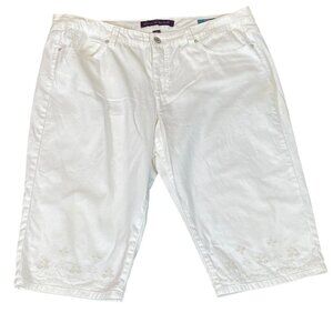 Gloria Vanderbilt Aiden Skimmer Shorts Sz 16 White #42V